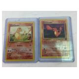 2 Pokemon Vintage Charmander Cards