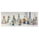 Enesco Figurines of Children, Women, Bells
