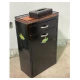 MCM metal hamper, tissue box