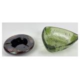 1921-41 Ashtray Art Deco & MCM Hazel Atlas Emerald