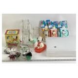 Snoopy Glassware, Figures, Juice Box Holders