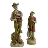 Pair Royal Dux Porcelain Figurines