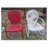 Metal Retro-Style Clamshell Lawn & Patio Chairs