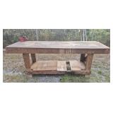 Wood Workbench With 3.5 in. Craftsman Vise
