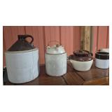 Two Tone Crock Jug 14 in. H (Surface Crack), S