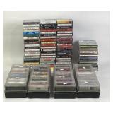 Cassette Tape Music Collection With Storage