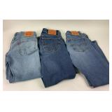 3 Womens 32x30 Levi Strauss 505 & 513 Denim
