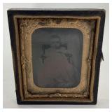 Daguerreotype Photograph in Embossed Case