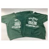 (2) Vintage Roanoke Stonewalls Green Sweatshirts