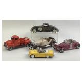 Diecast, Plastic Classic Car Model Collection, 5 P