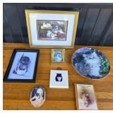 Cat-Themed Art, Plates, Hallmark Plaque