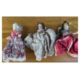 Plasticï¿½ Dolls with Fabric Dresses