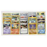 25 vintage Pokemon cards