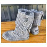 UGG Women's Gray Knit Button Boots