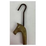 Cast Brass Horse Head Hitching Post Topper