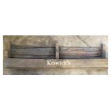 Wooden Wall Shelf With Keswick's Lettering