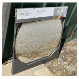 Threshold Round Wall Mirror with Gold Frame