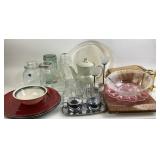 Holiday Plates, Glass Jars, Pitcher, Royal Limited
