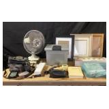 Household Miscellanea Including Fan, Frames, Camer