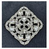Magnificent Bogoff rhinestone brooch. 2.5 inches