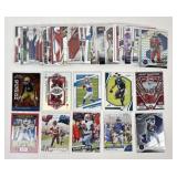 50 football inserts, rookies, star cards