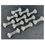Set 11 Hofbauer lead crystal knife rests