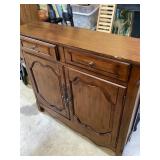 Wood Sideboard with Two Drawers and Double Doors