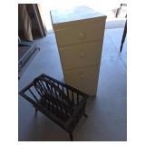 Wooden Cabinet With Drawers, Wooden Magazine Rack