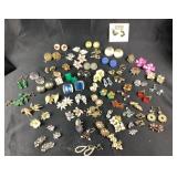 Costume Jewelry clip on earrings: LH Segal gold