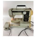 White Sewing Machine With Foot Pedal
