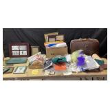 Picture Frames, Assorted Fabrics, Suitcase