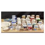 Ceramic Mugs, Plates, Teapot, Royal Albert Cup