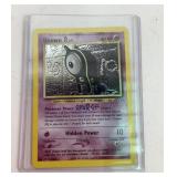 Pokemon vintage holographic Unown Card