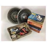 Automotive Repair Manuals, Pontiac Hubcaps, Tools