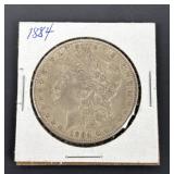 1884 Morgan Silver Dollar, no mint mark