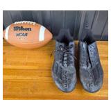 Wilson NCAA Football, Adidas Cleats Size 10.5