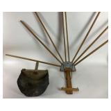 Wooden towel Rack and Metal Grain Scoop