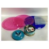 Buttons, Plastic Trays, Storage Box