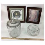Framed Art Prints, Glass Canisters with Lid
