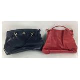 Coach Leather Shoulder Bags, Black and Red