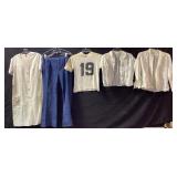Clothing Including Button Dress, Blue Trousers, Nu