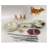 Porcelain Cow Creamer, Kewpie Figurines, Dishware,