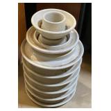 Stack of Ceramic Electrical Insulator Spools