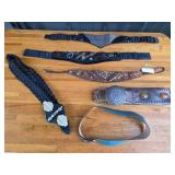 Beaded, Embellished, Leather Belt