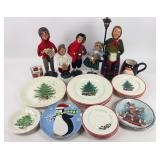 Byers Choice Carolers Figurines with Christmas Pla