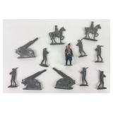Lead Military Toy Soldiers and Cannons