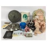 Rag Doll, Blue Glass Bowl, Ornaments, Kitchen Item