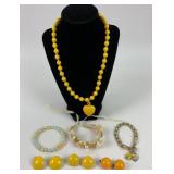 Vintage Yellow Jewelry Collection: Necklace, 3