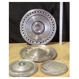 Car Hubcaps Including Cadillac and Chevrolet