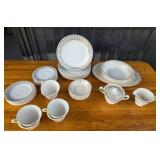 English Ironstone Dinnerware, Thrift Gold Pattern
